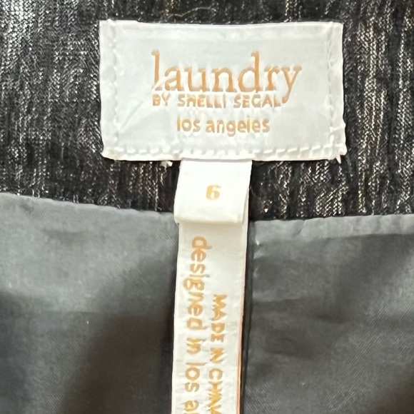 Laundry by Shelli Segal Black with Silver Metallic Mini Skirt - 6 - Picture 4 of 6